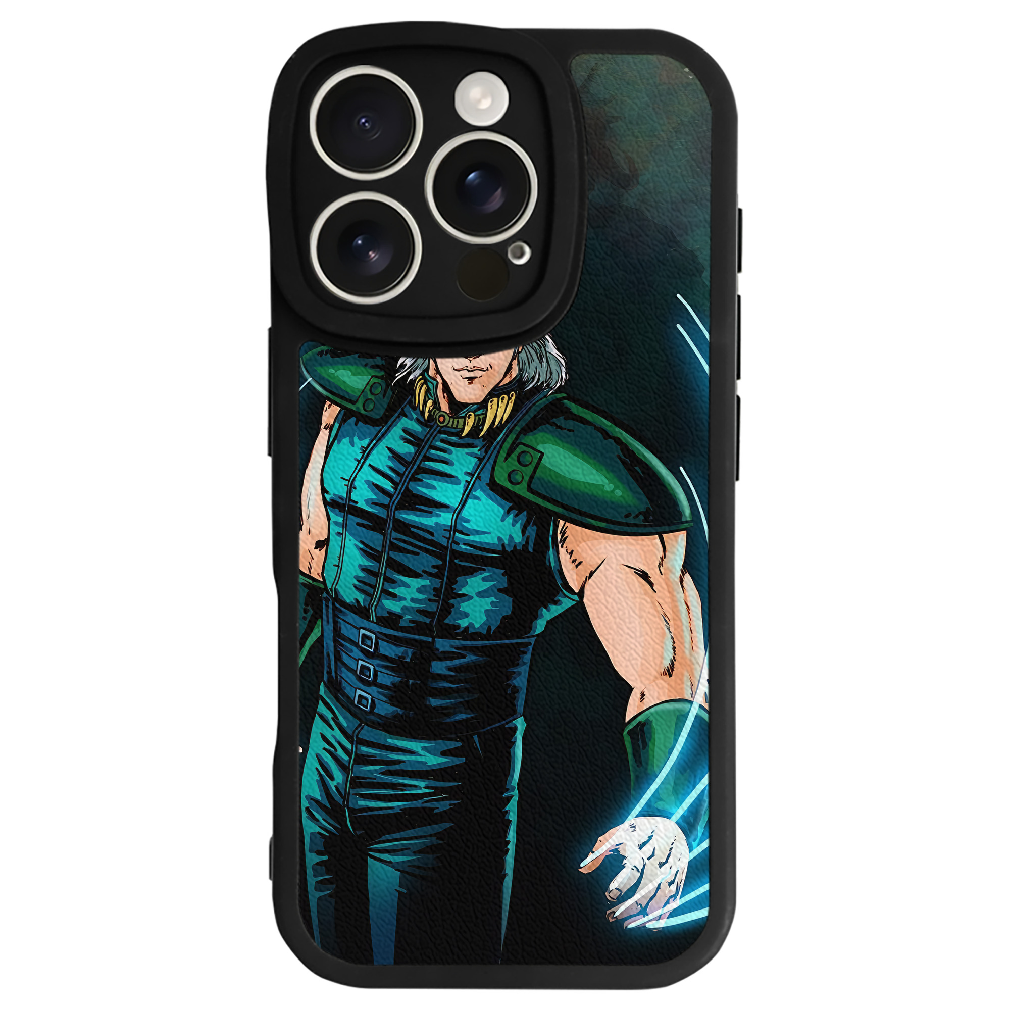 （画像用） 北斗の拳 Fist of the North Star 【iPhone 16シリーズ対応】シリコンスマホケース（レザー調） 材質：シリコン